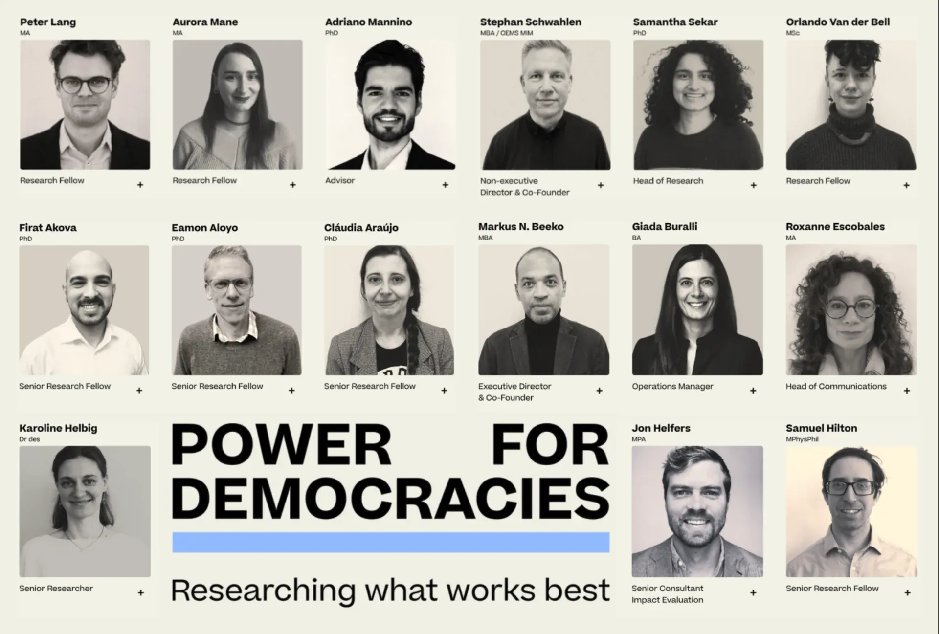 Team von Power for Democracies
