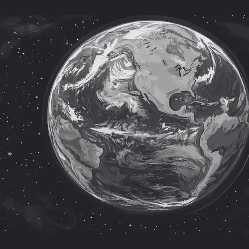 Illustration der Erde aus dem Weltall