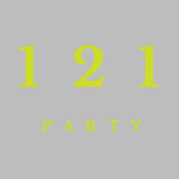 Schriftzug „121 Party“
