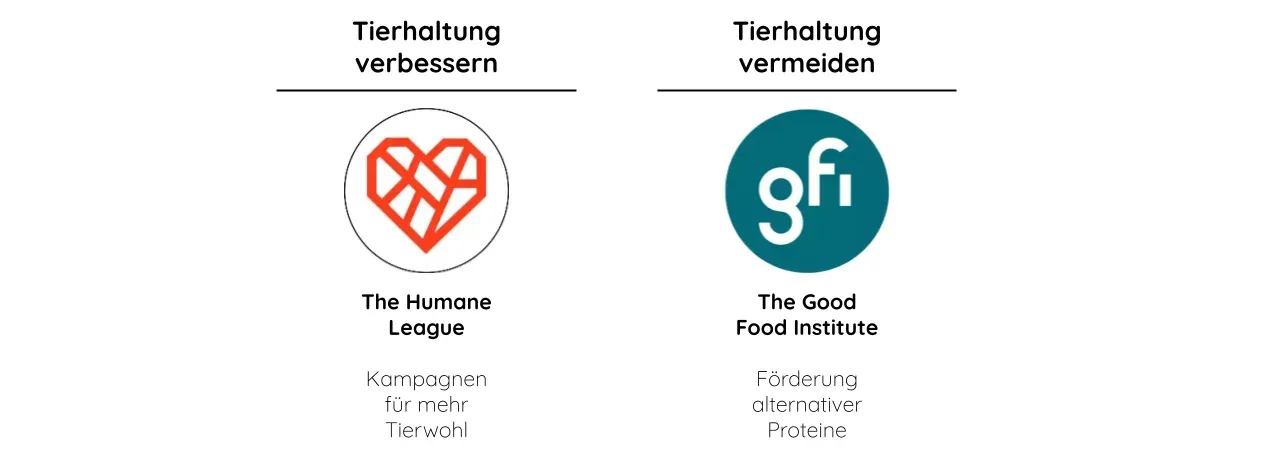 Top-Empfehlungen Tierleid verringern: The Humane League und The Good Food Institute