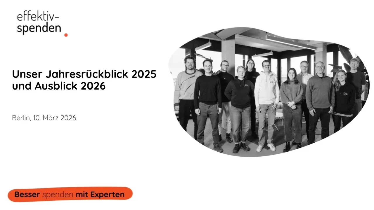 Effektiv Spenden: 2025 Year in Review and 2026 Outlook