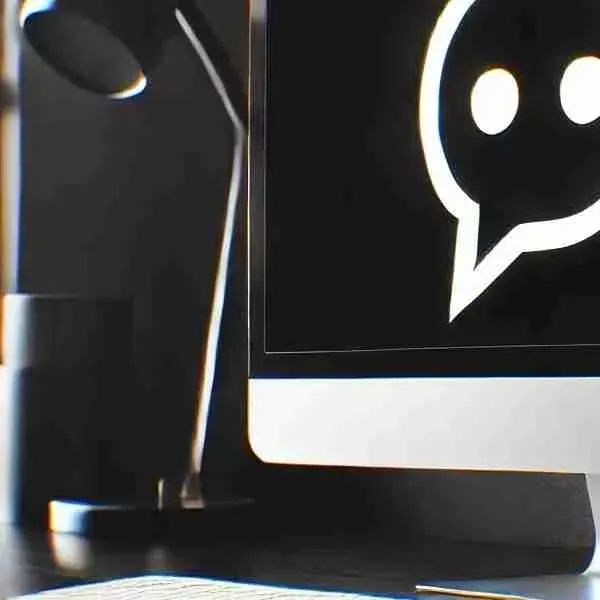 Chat icon displayed on a computer screen
