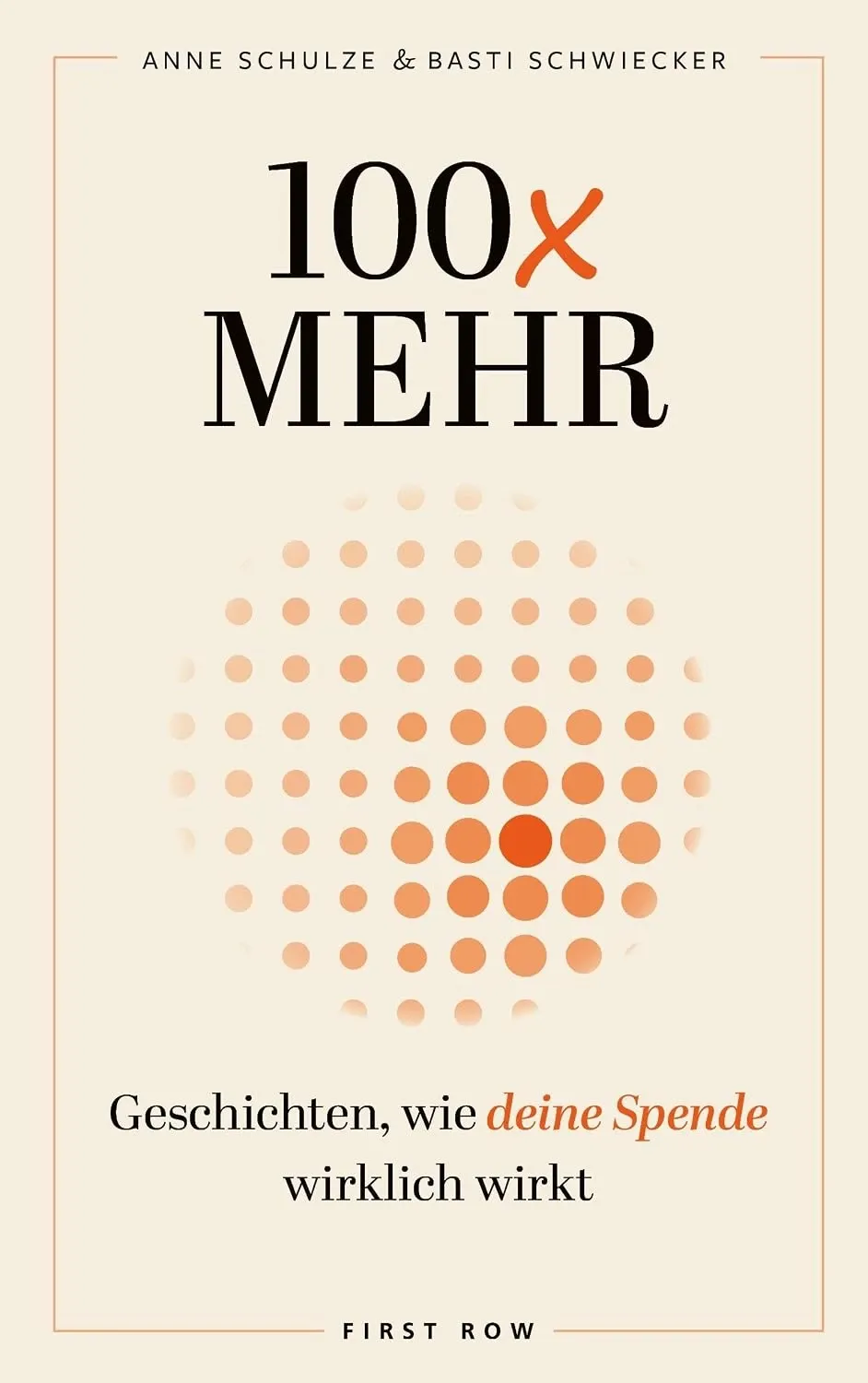 Buchcover „100x mehr – Geschichten, wie deine Spende wirklich wirkt“ von Anne Schulze und Basti Schwiecker