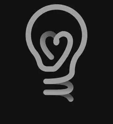 Logo von Effektiver Altruismus, welches eine Glühbirne mit einem Herzen als Draht darstellt. 