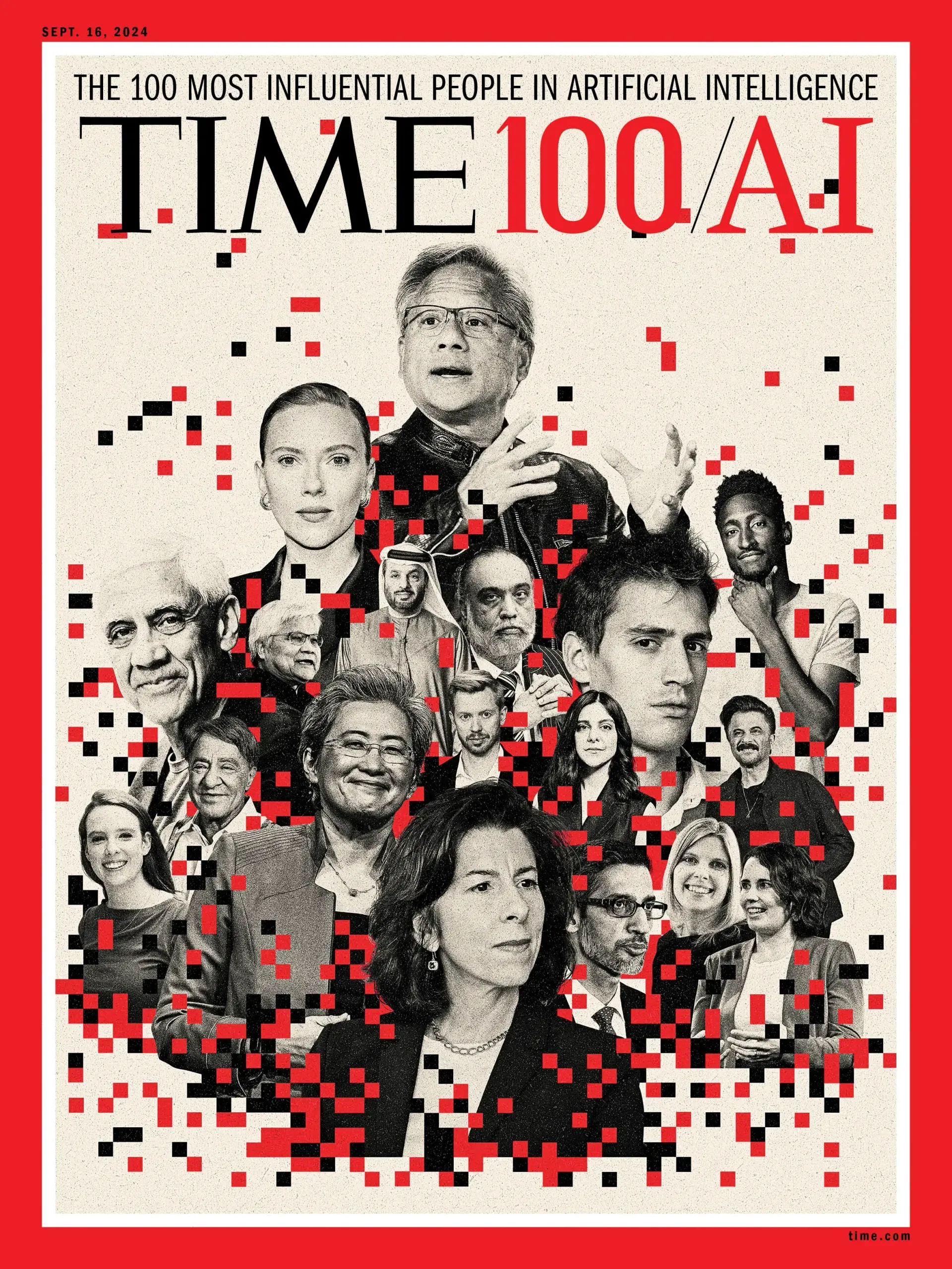 Cover des Time Magazine mit den 100 einflussreichsten Persönlichkeiten in KI